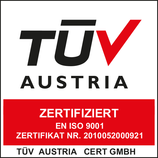 TÜV Austria – ISO 9001 zertifiziert